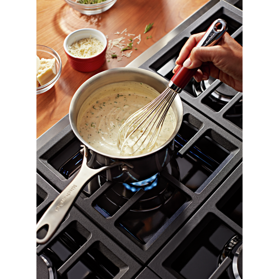 KitchenAid® 48'' Smart Commercial-Style Dual Fuel Range with Griddle KFDC558JBK