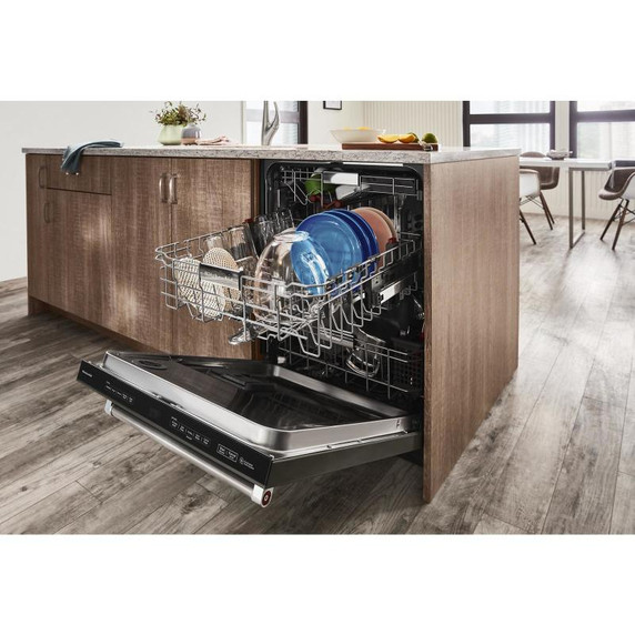 Kitchenaid® 44 dBA Dishwasher in PrintShield™ Finish with 360° Max Jets™ Third Rack KDTM604KBS