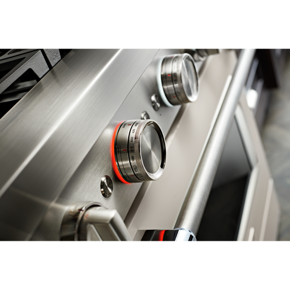 KitchenAid® 48'' Smart Commercial-Style Dual Fuel Range with Griddle KFDC558JMH