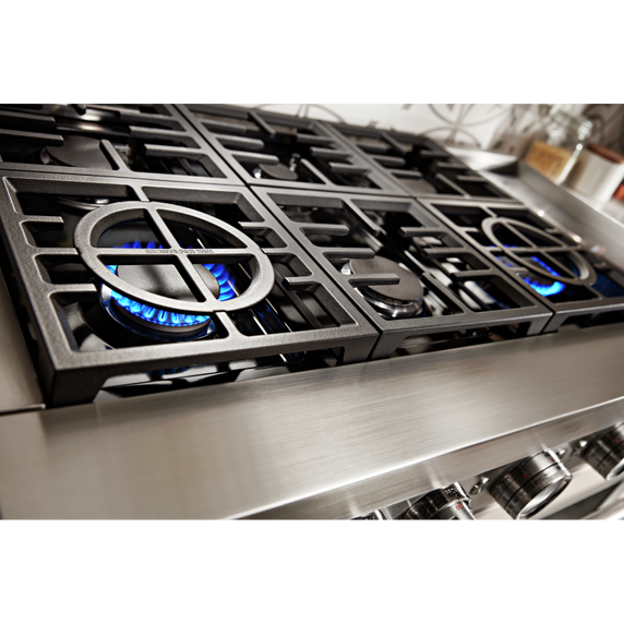 KitchenAid® 48'' Smart Commercial-Style Dual Fuel Range with Griddle KFDC558JMH