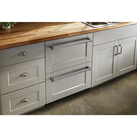 Kitchenaid® 24" Panel-Ready Undercounter Double-Drawer Refrigerator/Freezer KUDF204KPA