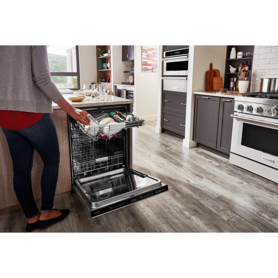 Kitchenaid® 44 dBA Dishwasher in PrintShield™ Finish with FreeFlex™ Third Rack KDPM604KBS