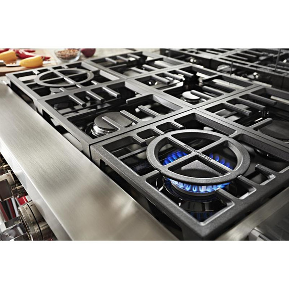 KitchenAid® 48'' Smart Commercial-Style Dual Fuel Range with Griddle KFDC558JPA