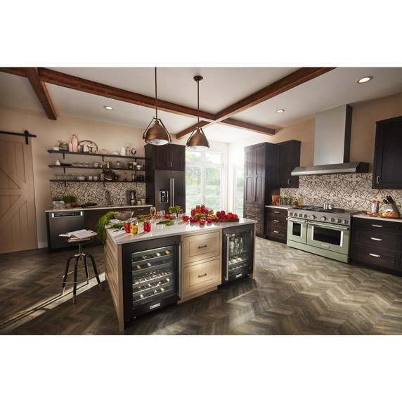 KitchenAid® 48'' Smart Commercial-Style Dual Fuel Range with Griddle KFDC558JAV