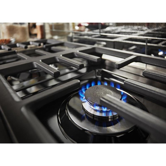 KitchenAid® 48'' Smart Commercial-Style Dual Fuel Range with Griddle KFDC558JSS