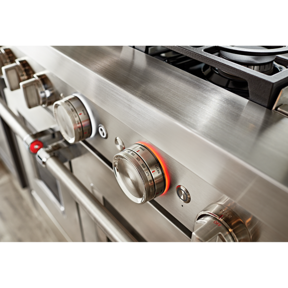 KitchenAid® 48'' Smart Commercial-Style Dual Fuel Range with Griddle KFDC558JSS