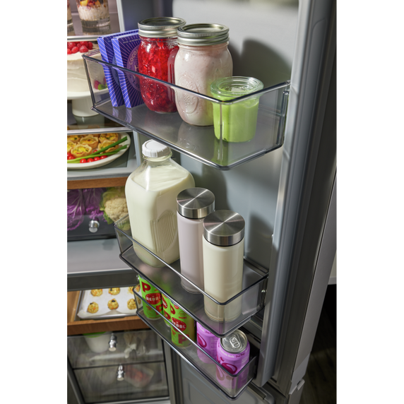 Kitchenaid® 19.4 cu. ft. 36-inch wide Counter-Depth 4-Door Refrigerator with PrintShield™ Finish KRQC506MPS