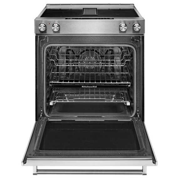 Kitchenaid® 30-Inch 4-Element Electric Downdraft Front Control Range KSEG950ESS