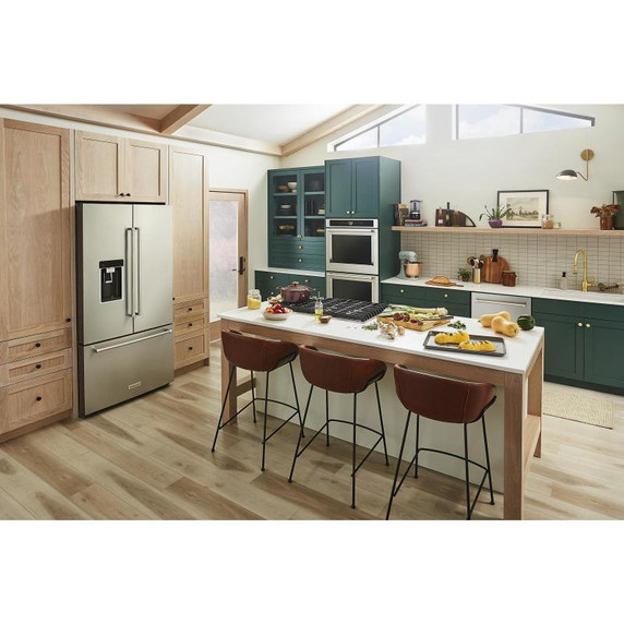 Kitchenaid® 24" Undercounter Wine Cellar with Glass Door and Metal-Front Racks KUWR314KSS