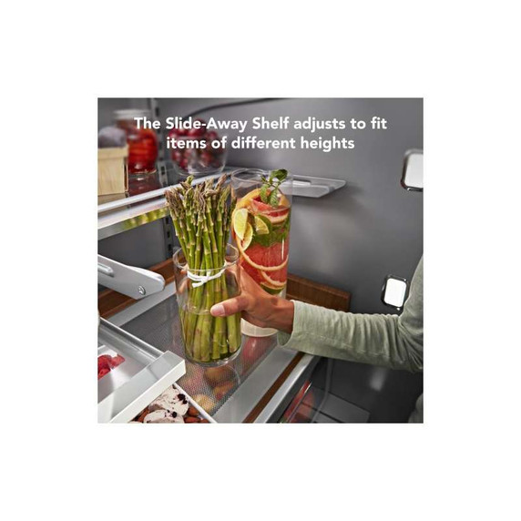 Kitchenaid® 26.8 Cu. Ft. Standard-Depth French Door Refrigerator with Exterior Ice and Water Dispenser KRFF577KPS