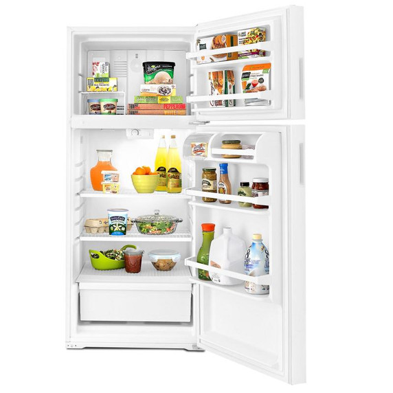 Amana® 14 cu. ft. Top-Freezer Refrigerator with Flexible Storage Options ART104TFDW