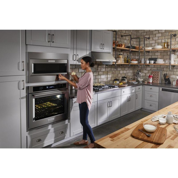 Built-In Low Profile Microwave Standard Trim Kit with Pocket Handle, Stainless Steel W11451313