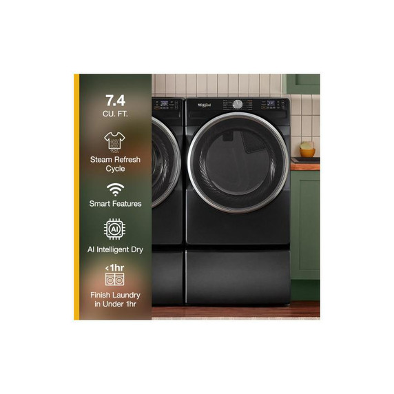 Whirlpool® 7.4 cu. ft. Smart Front Load ENERGY STAR® Certified Gas Dryer with Steam Capabilities WGD6720RU
