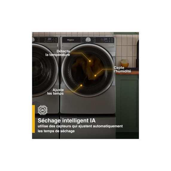 Whirlpool® 7.4 cu. ft. Smart Front Load ENERGY STAR® Electric Dryer with Steam Capabilities YWED6720RW