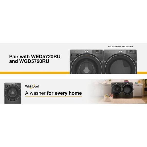 Whirlpool® 5.2 cu. ft. I.C.E. Smart Front Load ENERGY STAR® Certified Washer with FreshFlow™ Vent System WFW5720RU