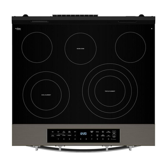 Whirlpool® 30-inch Smart Slide in Electric Range with Air Cooking Technology, No Preheat Air Fry, WipeClean™ Coating, Steam/Self Clean and High Speed Preheat YWSES7530RV