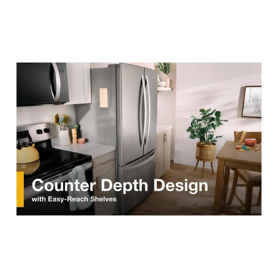 Whirlpool® 36-Inch Wide Counter-Depth French Door Bottom Mount Refrigerator - 20 cu. ft. WRFC2036RB