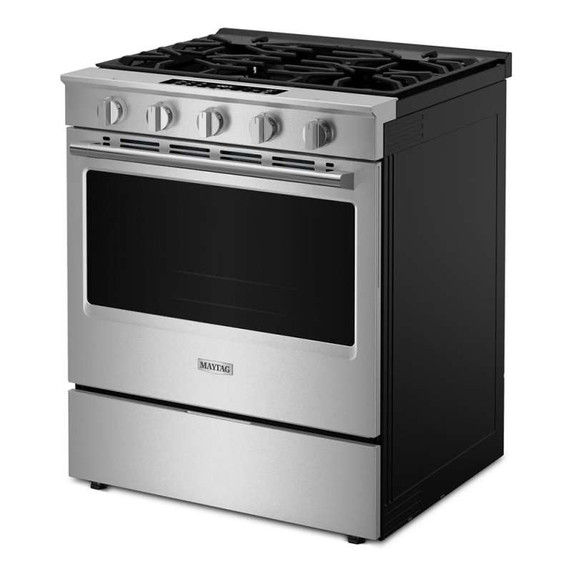 Maytag® 30-Inch Wide Slide-In Gas Range with Grill Mode and No Preheat Air Fry - 5.0 Cu. Ft. MSGS7030SZ