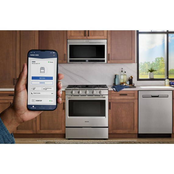 Maytag® 30-Inch Wide Slide-In Gas Range with Grill Mode and No Preheat Air Fry - 5.0 Cu. Ft. MSGS7030SZ