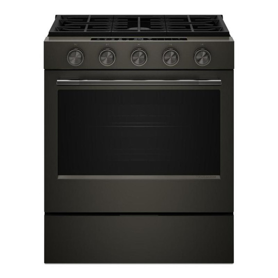 Kitchenaid® 5.0 Cu. Ft. Smart Slide-in Gas Range with Convection Cooking Modes and 2-in-1 Burner KSGS530SBE