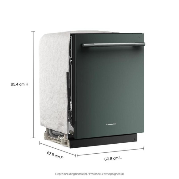 Kitchenaid® Third Level Jet Rack Dishwasher with 40+ Total Wash Jets, 41 dBA KDTS324SJP