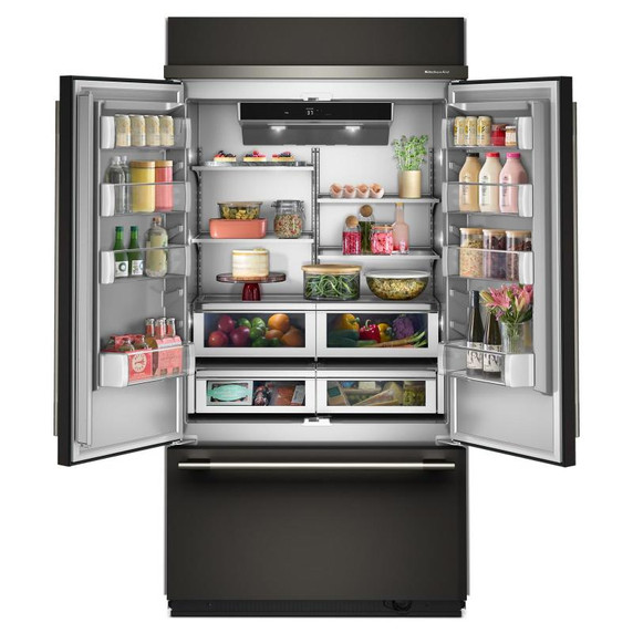 Kitchenaid® 24.2 Cu. Ft. 42" Built-In French Door Bottom Mount Refrigerator with Platinum Interior KBFN542SBE Kitchenaid® 24.2 Cu. Ft. 42" Built-In French Door Bottom Mount Refrigerator with Platinum Interior KBFN542SBE