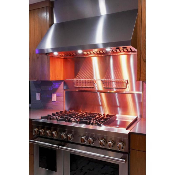 Jennair® 48" RISE™ Dual-Fuel Professional-Style Range with Chrome-Infused Griddle JDRP548HL