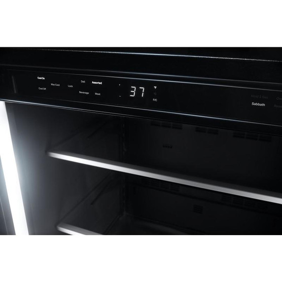 Jennair® NOIR™ 24" Under Counter Glass Door Refrigerator, Right Swing JUGFL242HM