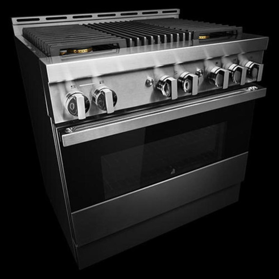 Jennair® 36" NOIR™ Gas Professional-Style Range with Infrared Grill JGRP636HM
