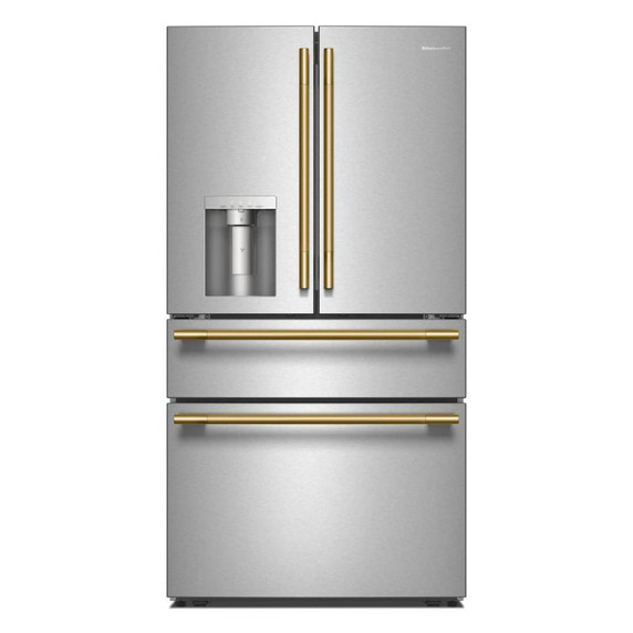 Kitchenaid® 29 cu. ft. French Door Refrigerator with Exterior Water and Ice and FreshChill™ Full-Width Refrigerated Drawer KRMF436SPS