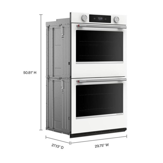 Kitchenaid® 30-inch Smart Electric Double Wall Oven with Assisted Cooking Modes - White KOED730SWH