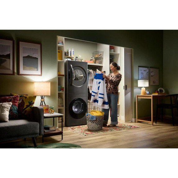 Whirlpool® 24-in Compact ENERGY STAR® Certified Ventless Heat Pump Laundry Tower with 3.2-cu. ft. I.E.C. Washer and Electric 4.3-cu ft Dryer YWFH5424SW