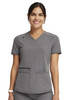 Clearance Cherokee Allura Women Stretchy Top Heather Graphite
