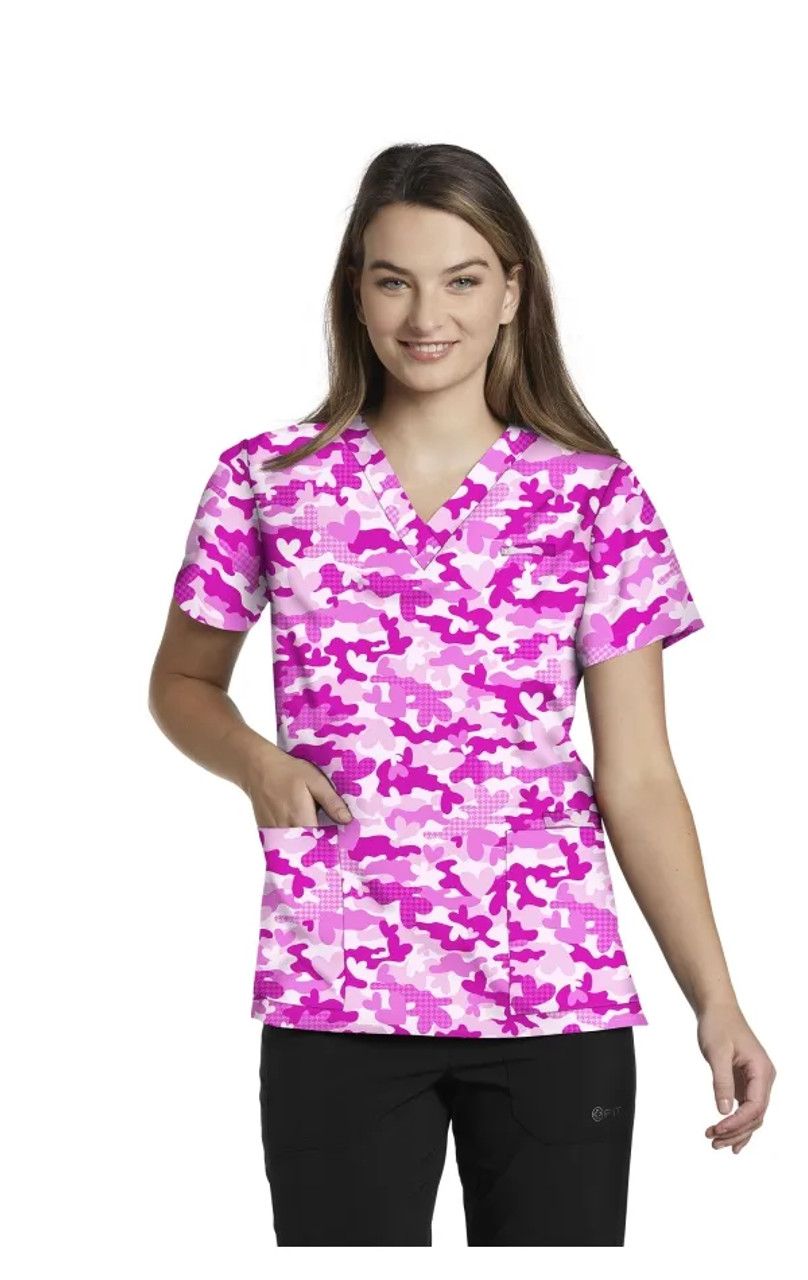 Womens on sale camo scrubs