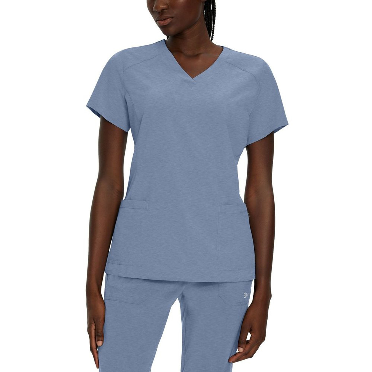 【WOOHWA】STANDARD OVFIT JK White cross scrubs | Fit Sporty Scrub Top