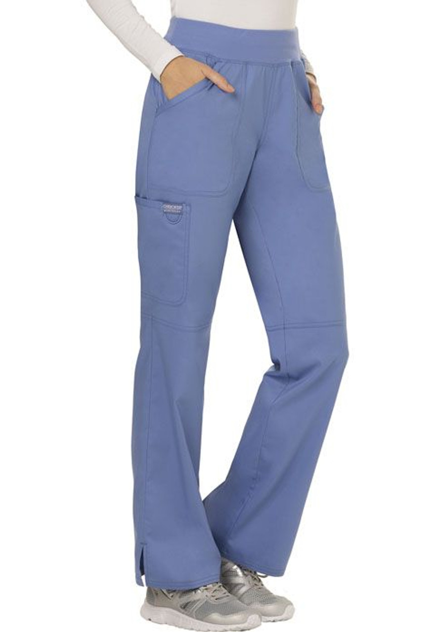 UA Exclusive Cherokee Workwear Revolution Women's 4-Pocket STRETCH Cargo  Jogger Scrub Pants - Size L Black Polyester/Rayon/…