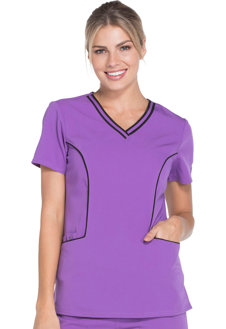 Clearance Dickies Xtreme Stretch V-Neck Top - Scrub Depot