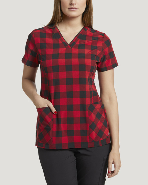 red scrubs print