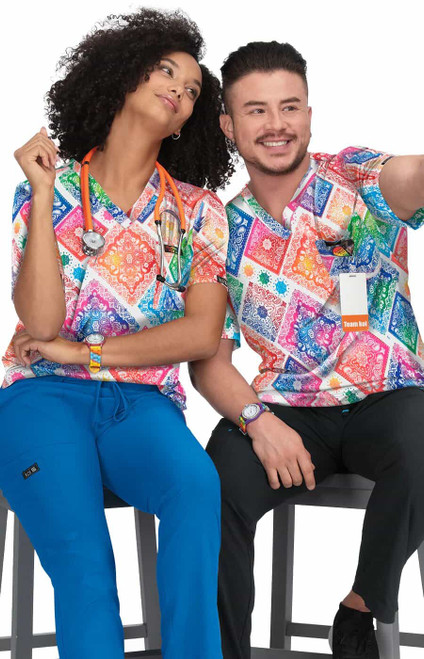 Clearance Koi Casey Top Pride Patch - Scrub Depot