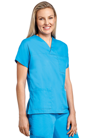 Clearance White Cross Women's Jolly Penguin Scrub Top - Scrub Depot