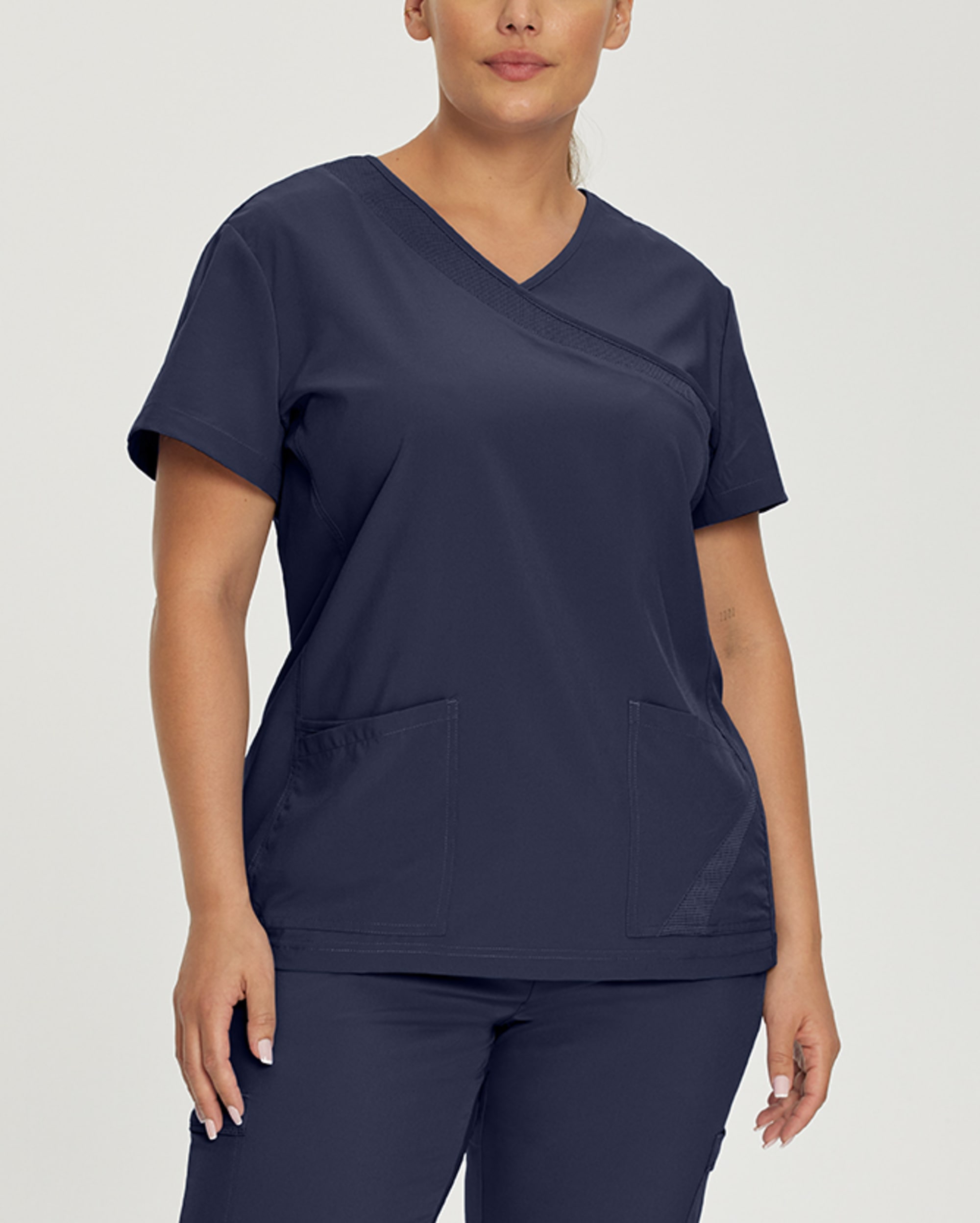 Clearance White Cross Fit 748 Top - Scrub Depot
