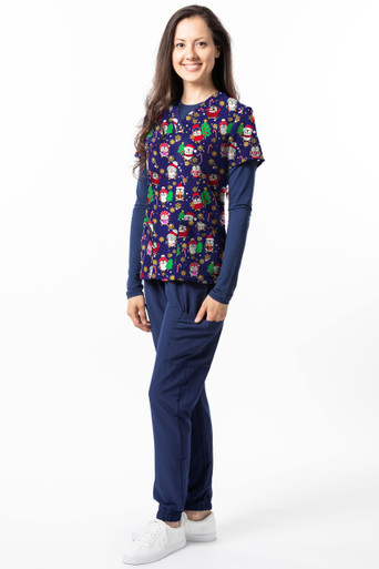 Force of Nature Winter Night Scrub Top