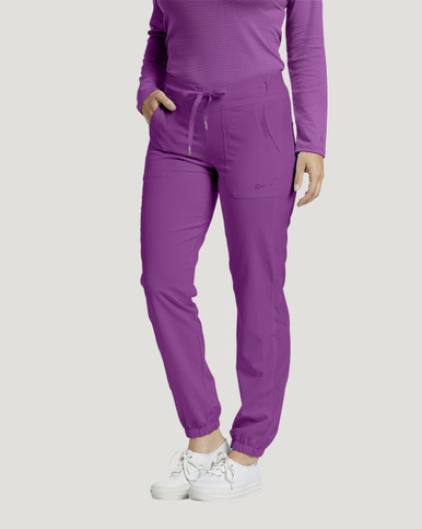 Women's Athletic Jogger Scrub Pant in Raspberry by White Cross