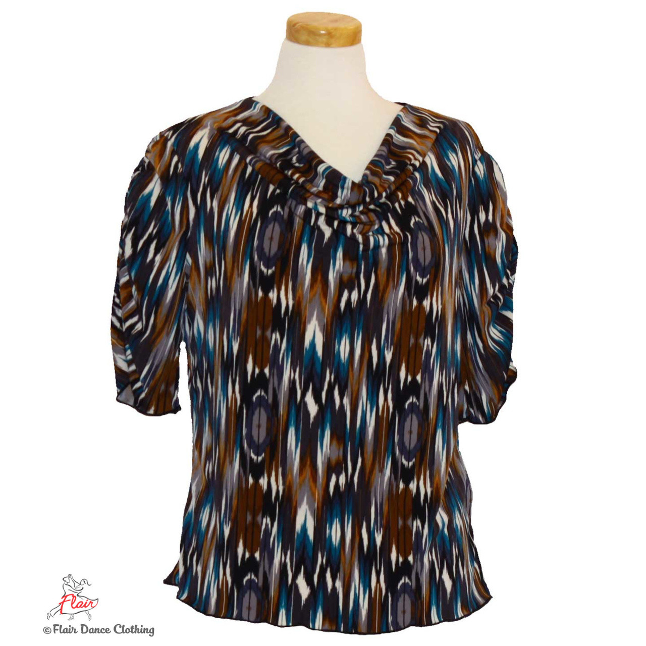 Tribal Ikat Blouses - Flair Dance Clothing