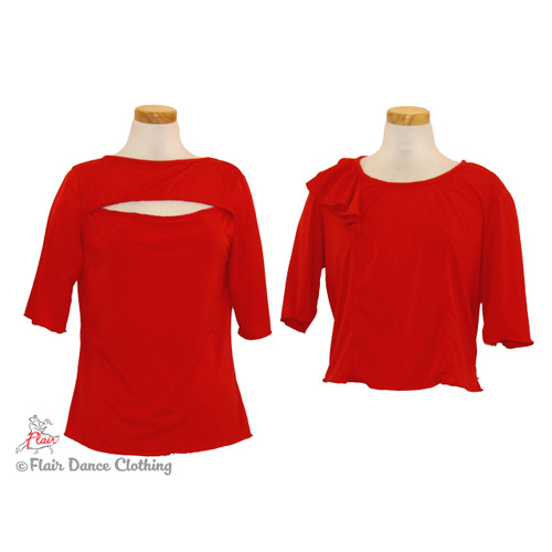 Red - Peek-A-Boo & Flouncy  Blouses