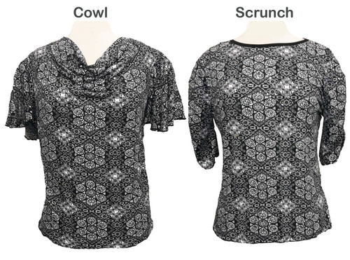 Blouse styles shown side by side.