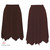 Brown - solid Hanky Hem Skirt