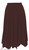 Brown - solid Hanky Hem Skirt