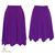 Purple - solid Hanky Hem Skirt