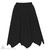Black - solid Hanky Hem Skirt